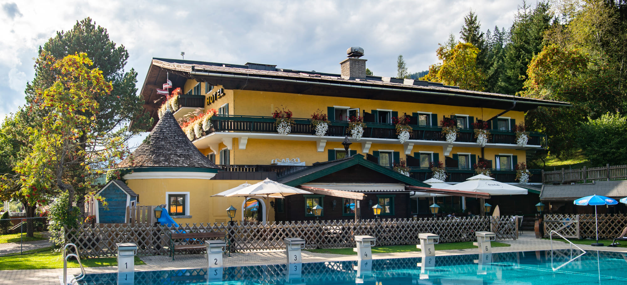 Sporthotel Radstadt mit Pool im Sommer